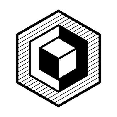 Chris Plumb's geometric logo mark - a black and white illustration of a cube within a hexagon.
