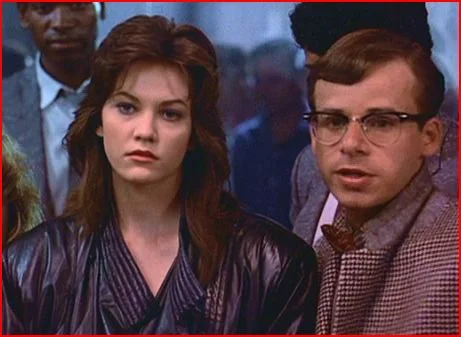 Rick Moranis and Diane Lane in Streets of Fire.