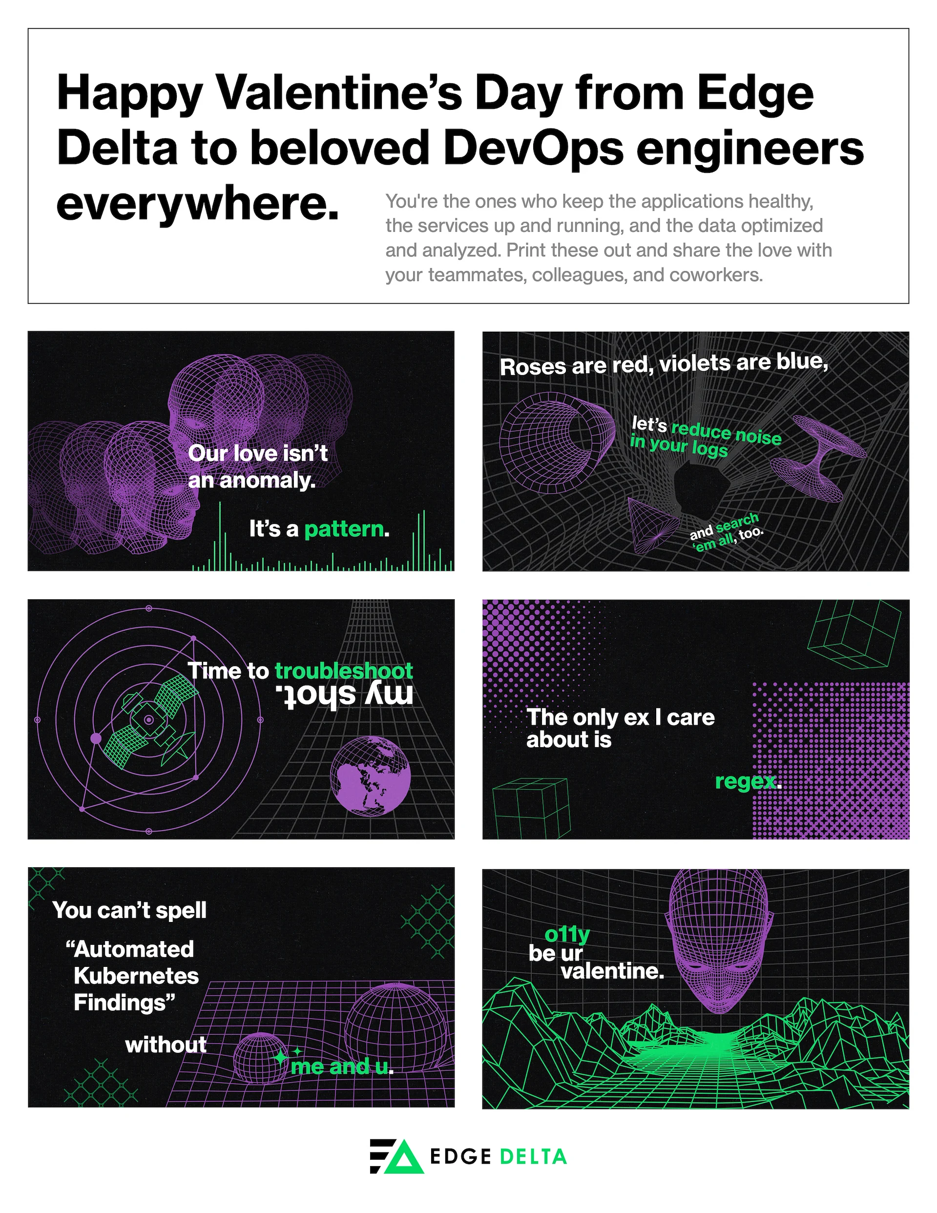Edge Delta - Valentine's Day Cards for DevOps Engineers