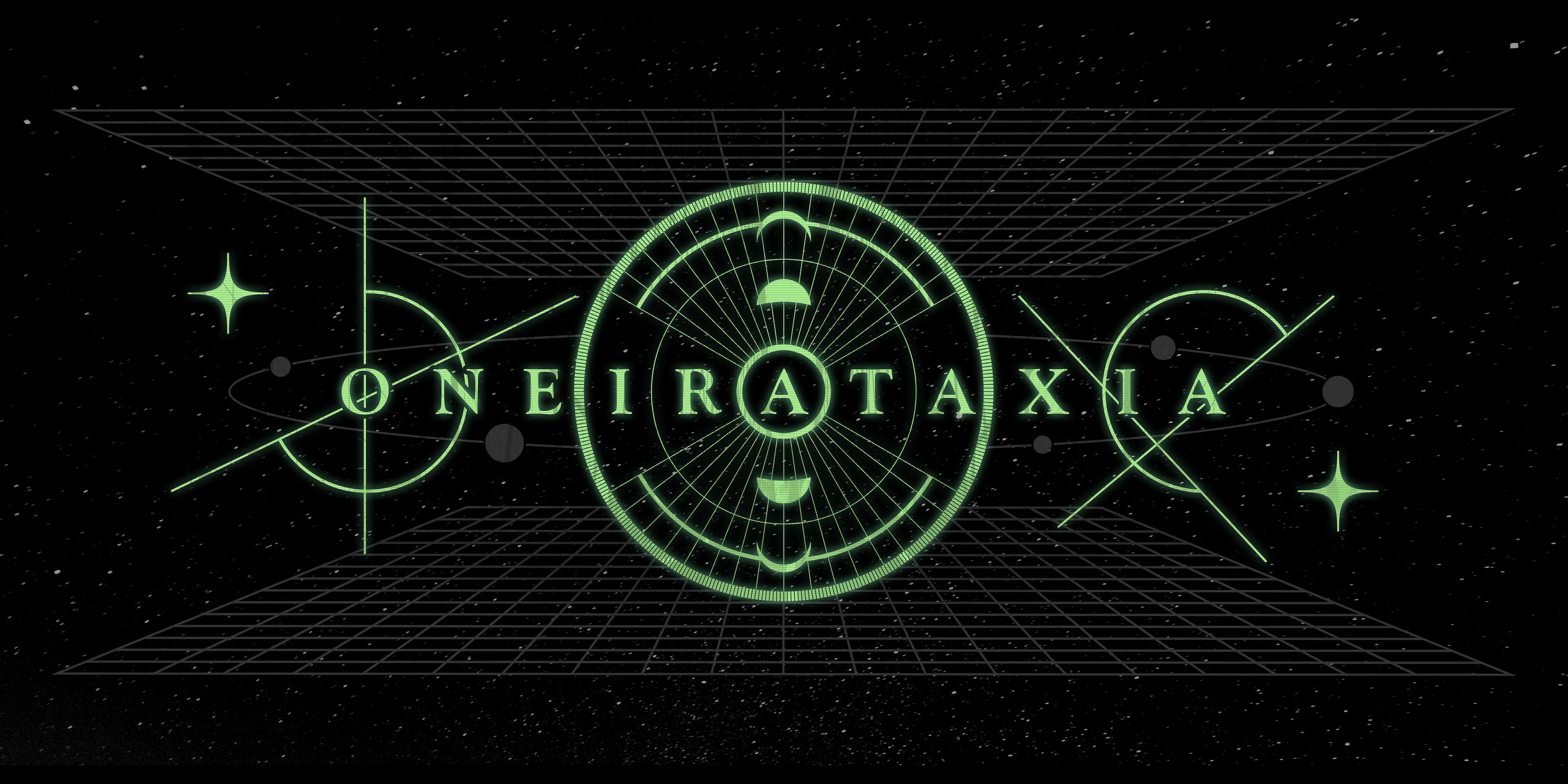 Oneirataxia logo design, inspired by astrology & celestial clockwork
