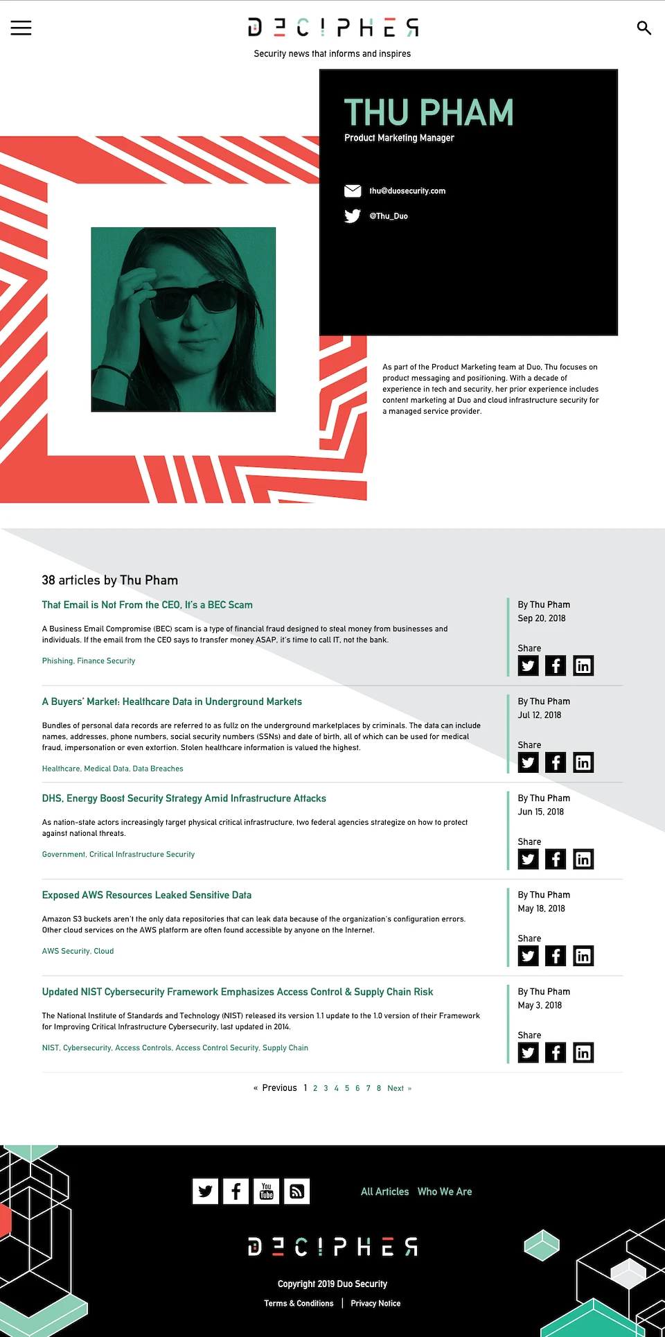 Decipher Website - Guest Contributor Bio Page