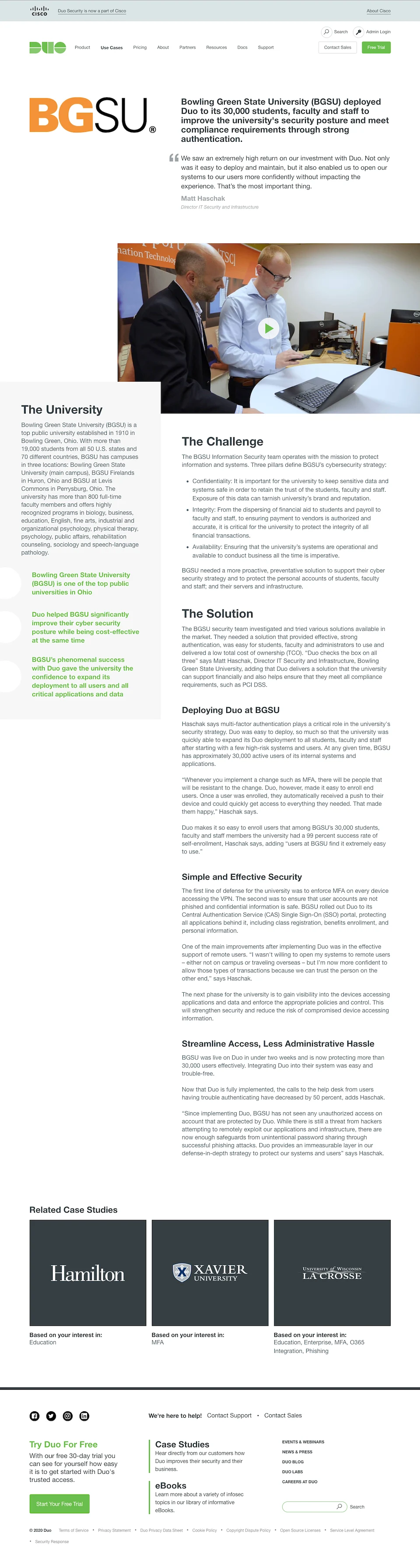 Duo Security Website - Case Study Page