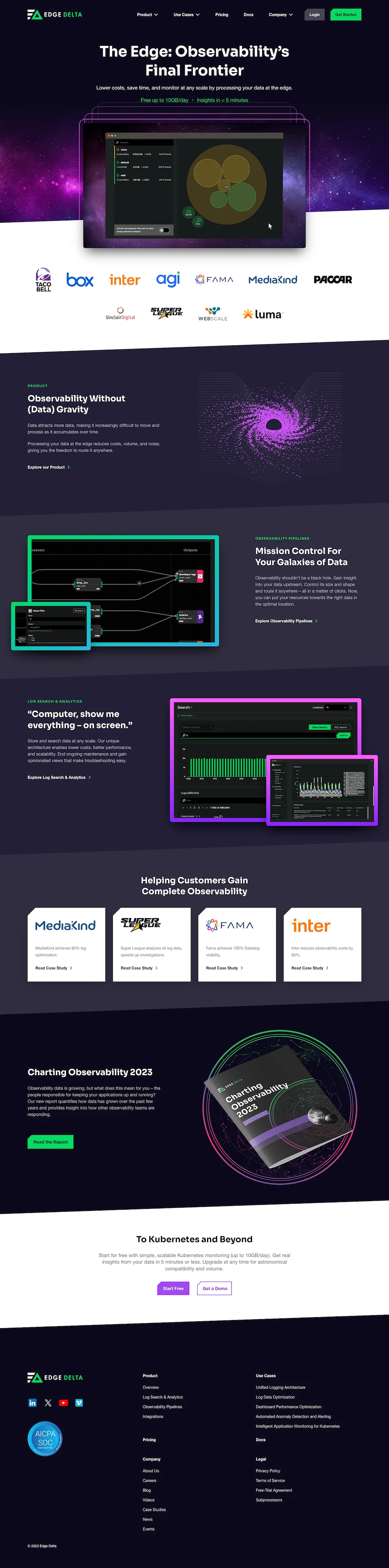 Edge Delta Website - Homepage