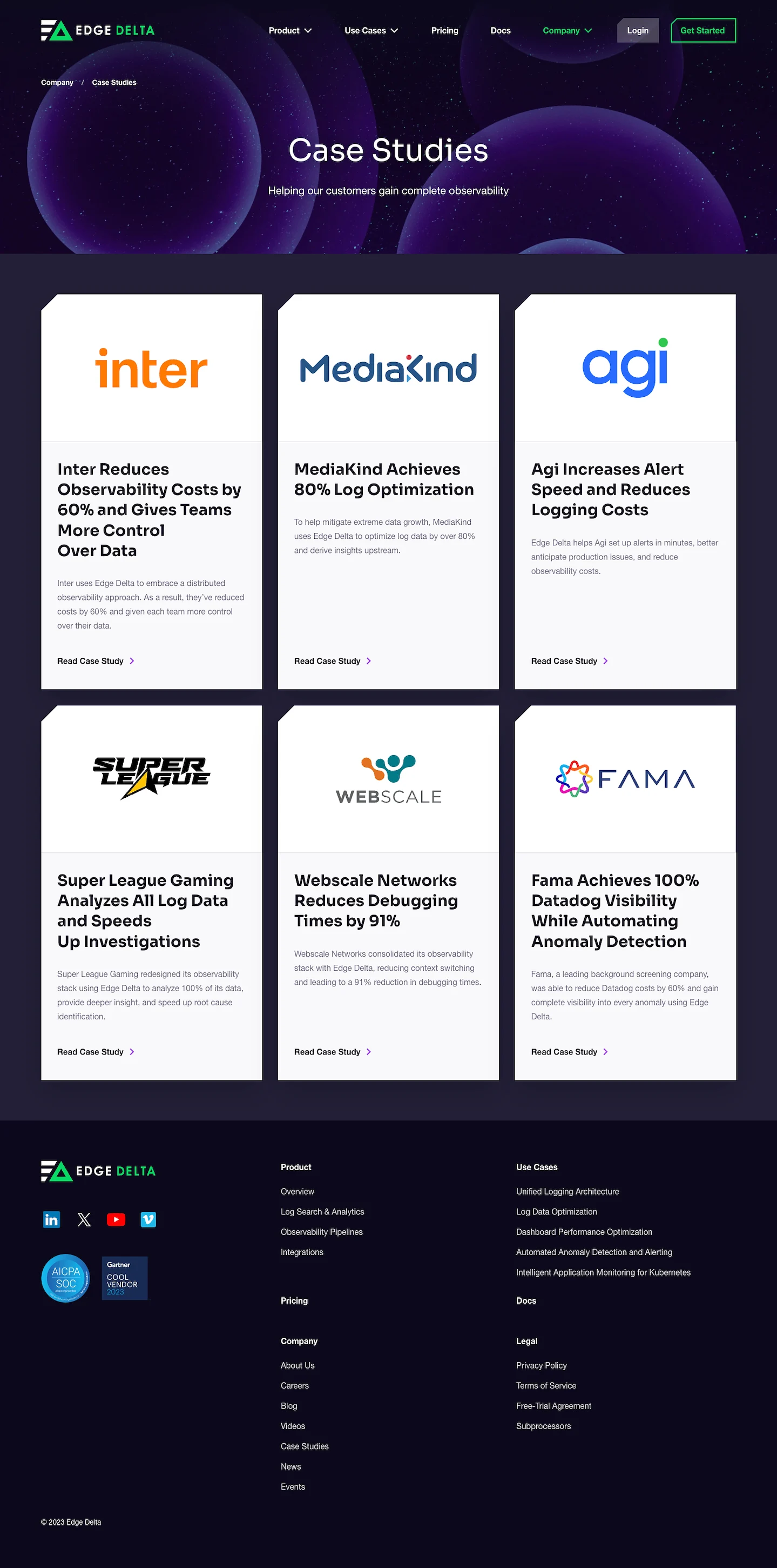 Edge Delta Website - Case Studies