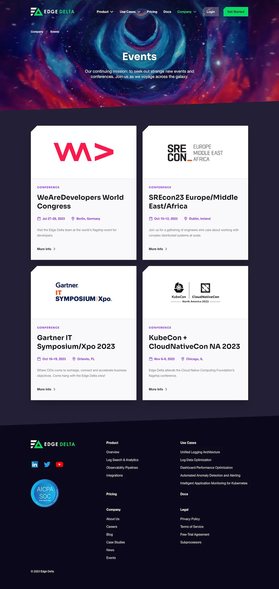 Edge Delta Website - Events Calendar